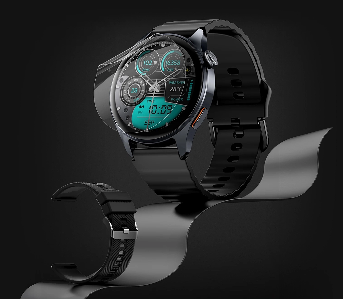 Haylou Watch 4S com protetor de tela e pulseira extra
