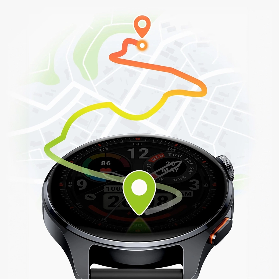 Haylou Watch 4S com rastreamento de rota no mapa