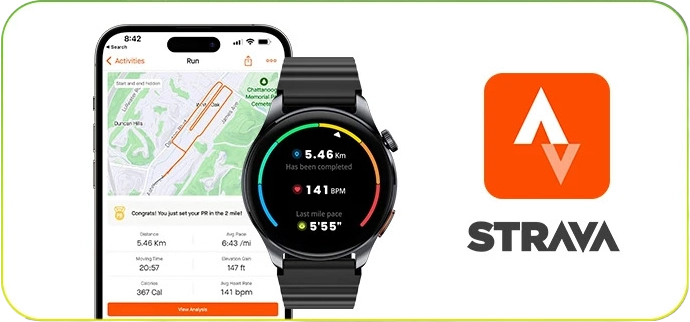 Haylou Watch 4S com integração com o Strava